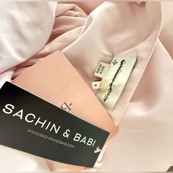 BHLDN Sachin & Babi Hadley V-Neck Back-Bow Empire Gown/ Size 4 - Picture 10 of 10